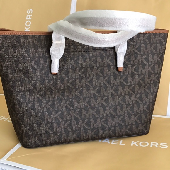 ⭐️🎆Mk Carryall tote🎆brown/large/shoulder bag - Picture 2 of 7